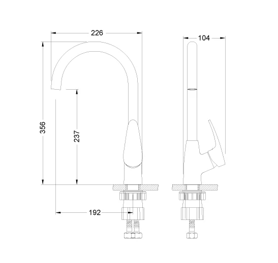 Смес. д/кухни с повор. изливом LEMARK LINARA (LM0405C)