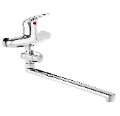 A7060 Смеситель для ванны ACCOONA с длинным изливом дивертор 300мм цинк/хром (10)