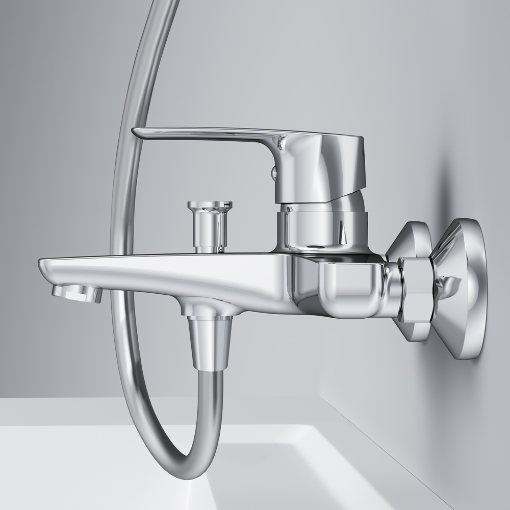 Смеситель для ванны и душа, излив 179мм ХРОМ  F90A10000  GEM АМ.РМ