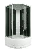 ERLIT Душ. кабина ER3509TPF-С4 RUS 90*90*195(, г/м, выс.поддон,тон.стекло,зад.стенка стекло)