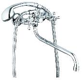 Смеситель для ванны с душем G-Lauf JMX7-A605 (1/2 керам. длин.излив дивертор в корпусе)