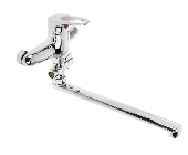 A7050 Смеситель для ванны ACCOONA с длинным изливом 300мм латунь/хром (10)