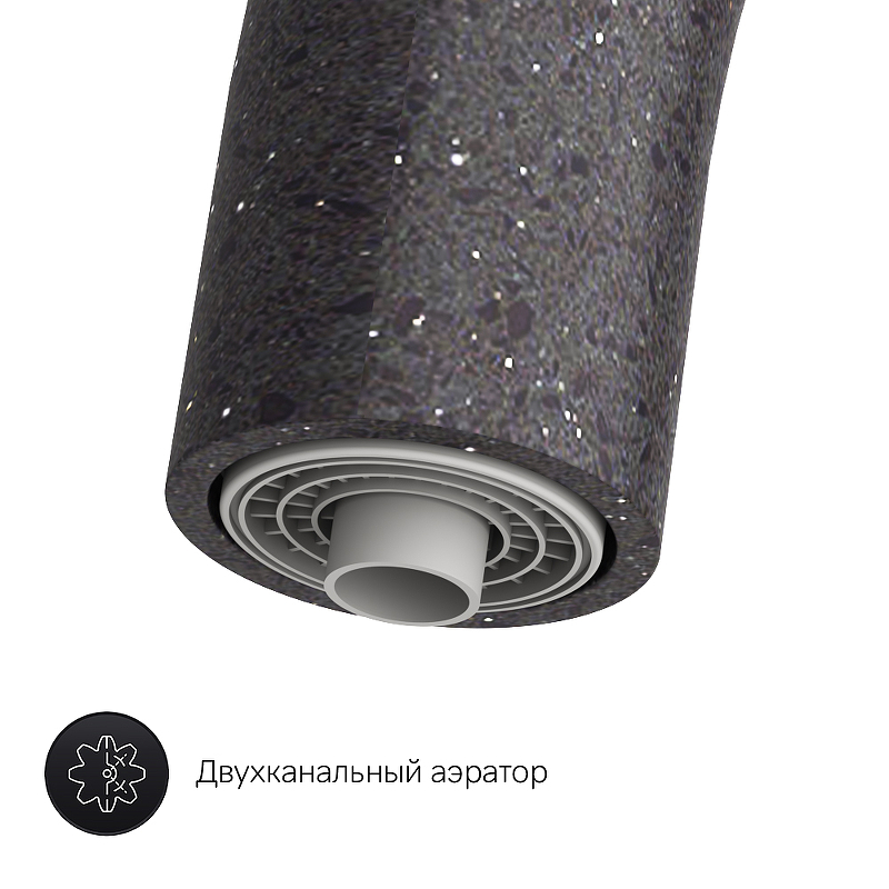 Смеситель для кухни с каналом для питьевой воды, черный F8007722 LIKE AM.PM