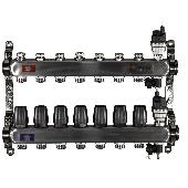 Коллекторная группа 1* на 7 вых. нерж.квадрат TIM KBS5007 c кранами и воздух.