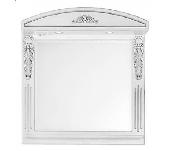Зеркало Версаль 105см белое, патина серебро, VOD-OK