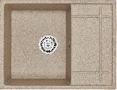 Мойка кухонная кварц GR-6501 ПЕСОК Granula (мет. сифон), GRANULA