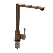 9118 MAGNUS Cмеситель кухня МЕДЬ Г-образный излив корпус нерж.
