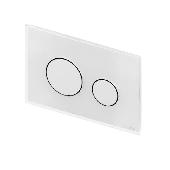 Панель слива TECEloop, c 2 клавишами,стекло белое, клавиши белые (стекло) (9 240 650)