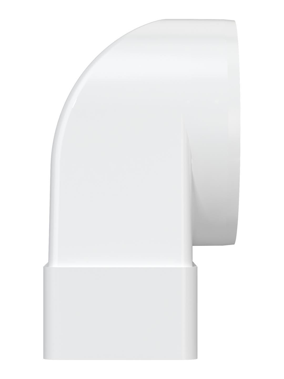 Соединитель угловой  плоского воздуховода с круглым пластик 90° 60х120/D100 ERA 612СК10КП