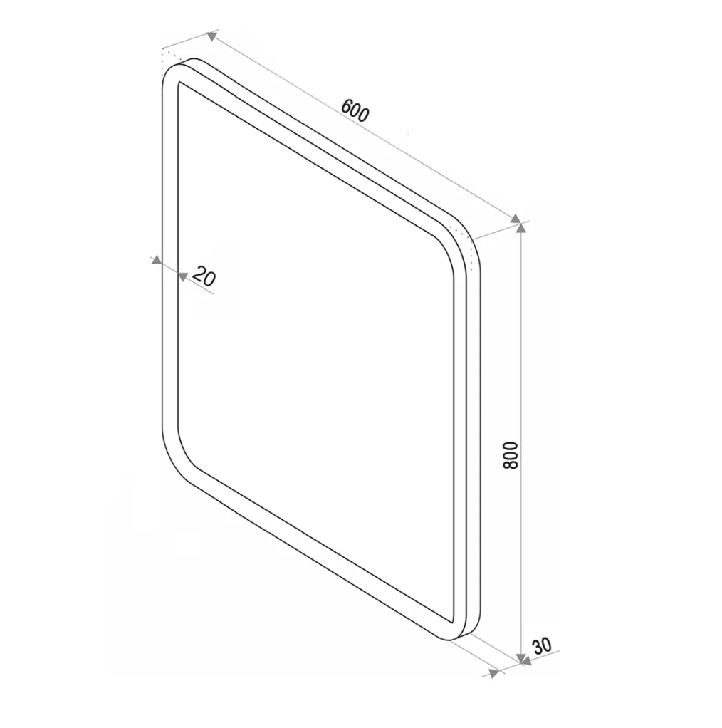 Зеркало Glamour Led 600*800