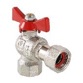 VT266 Кран шар. BASE угловой с накидной гайкой 3/4