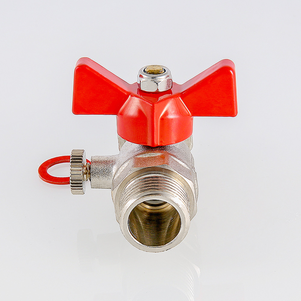 VT806.N.04Кран шаровый для подкл. манометра  1/2*1/2 (наруж.резьба) (8/128)