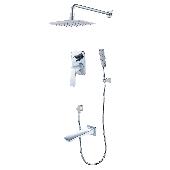 Смес. д/ванны и душа встраиваемый LEMARK ALLEGRO ХРОМ/БЕЛЫЙ (LM5922CW)*