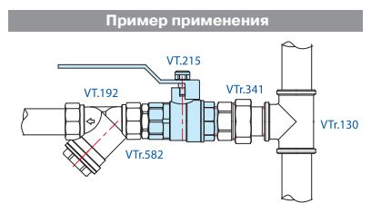 VT215 Кран шар.(вода) 3/4