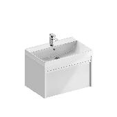 MODULA 70 тумба подвесная с ящиком 1+1, белая глянцевая БЕЗ РАКОВИНЫ (к CUBO 70), KERAMA MARAZZI