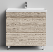 Слим 70 тумба напольная ореховый дубослив светлый 3445 + умывальник Classica Slim 70, VOD-OK