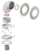 Коакс.отвод 60/100 KRATS (кроме Immergas и Navien Deluxe 75/100 стар.)