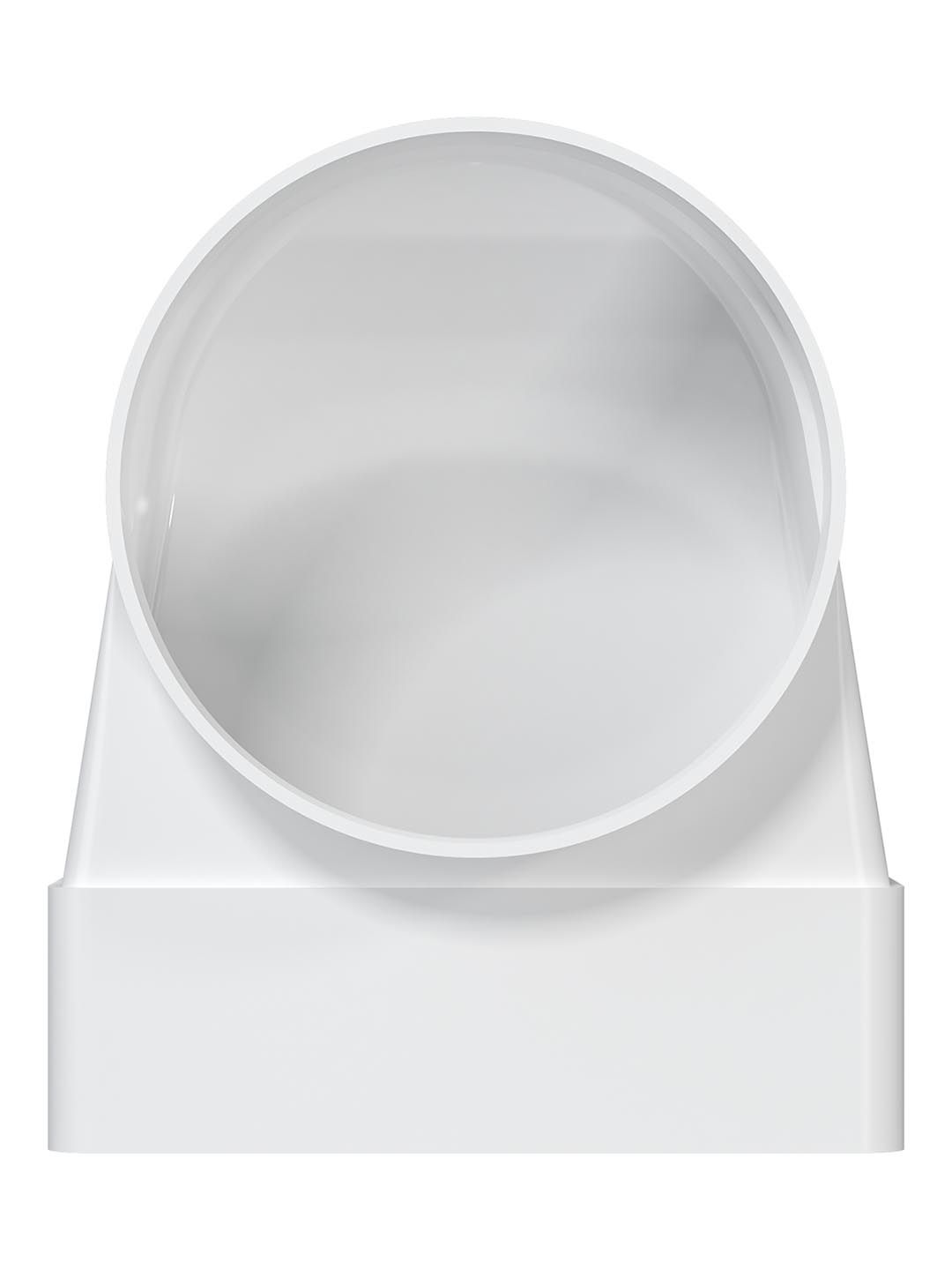 Переходник D100 90° 60х120 пластик ERA 612СК10ФП