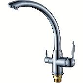 Смеситель для кухни (мойки) G-lauf GOP18-А093 (с биканальным изливом на гайка-втулка)