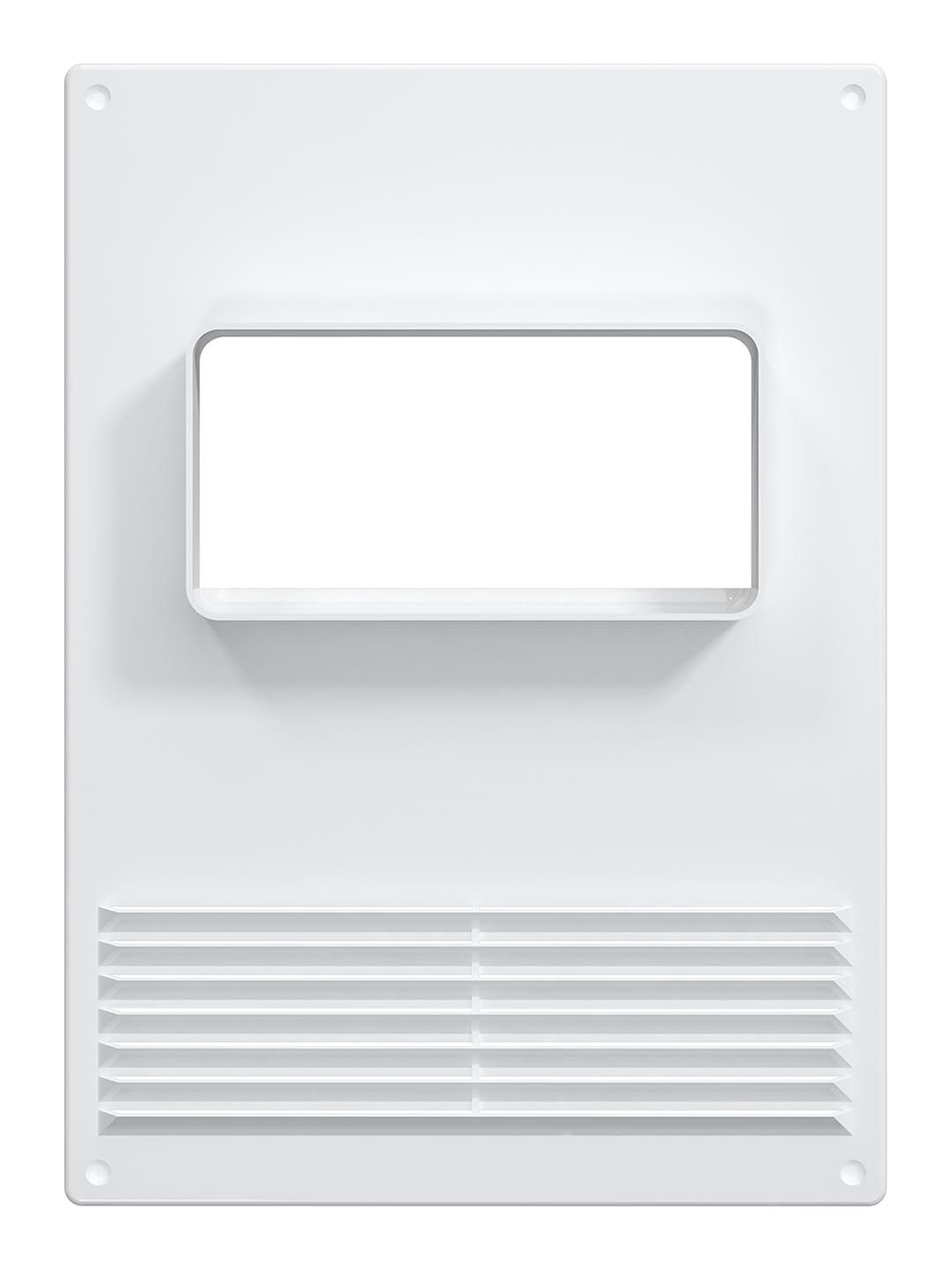 Площадка торцевая ПТГР фланец 60х120 горизонтальная решетка 180х250 пластик ERA 612ПТГР