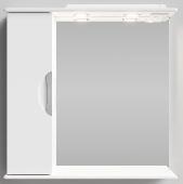 Зеркало+шкаф Лира 75см левое+свет, VOD-OK