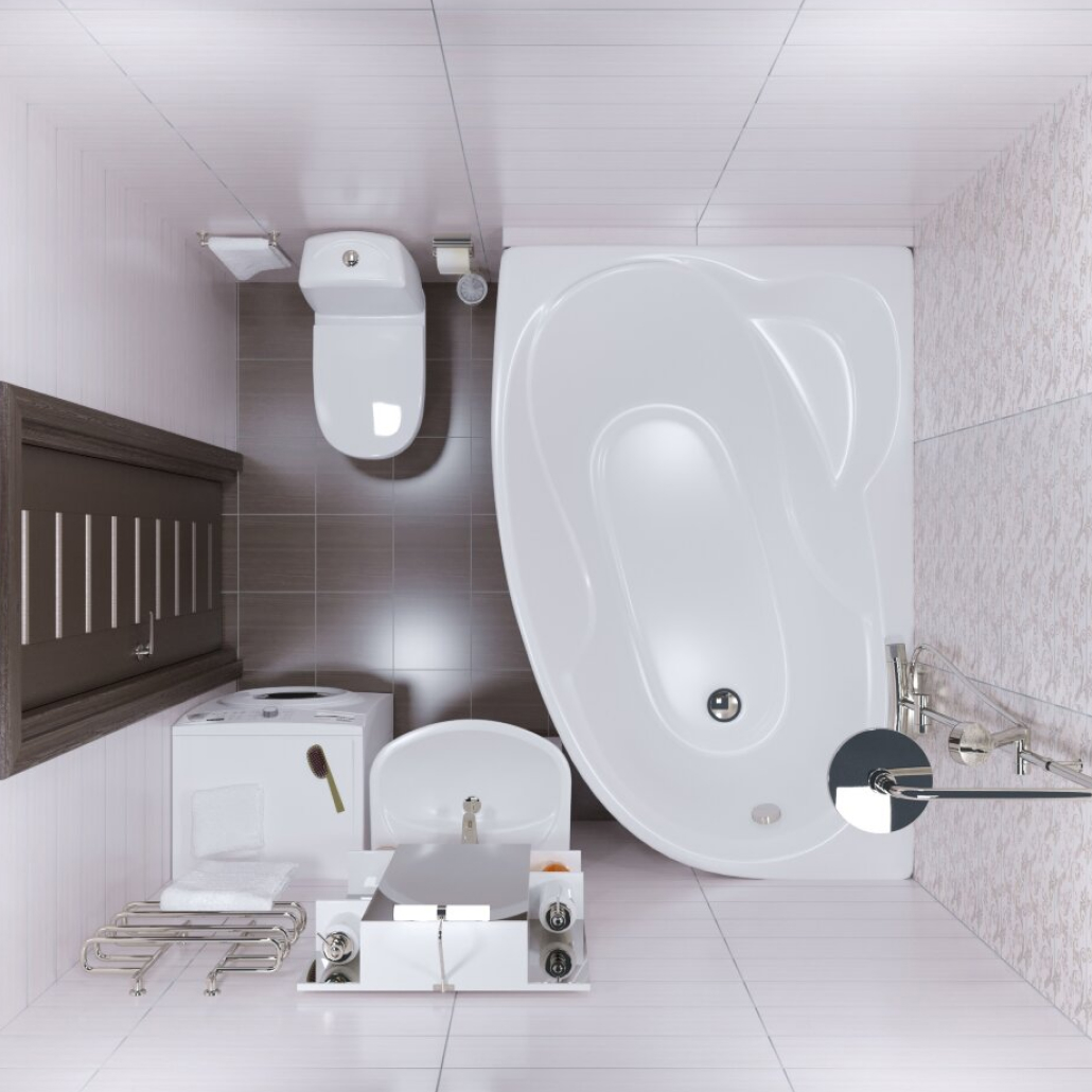 ТРИТОН Ванна Изабель правая 1700х1000х470 на каркасе без панели и сифона