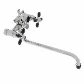 A7182F Смеситель для ванны ACCOONA с поворот изливом 300мм дивертор в корпусе цинк/хром/черный (10)