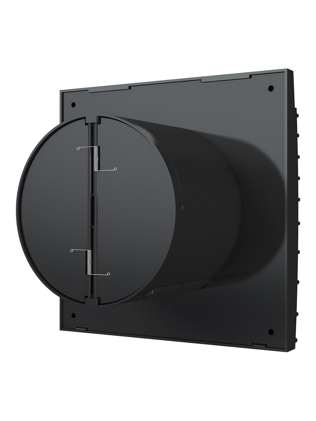 Вентилятор накладной D100 DICITI обр.клапан SILENT 4C Matt black