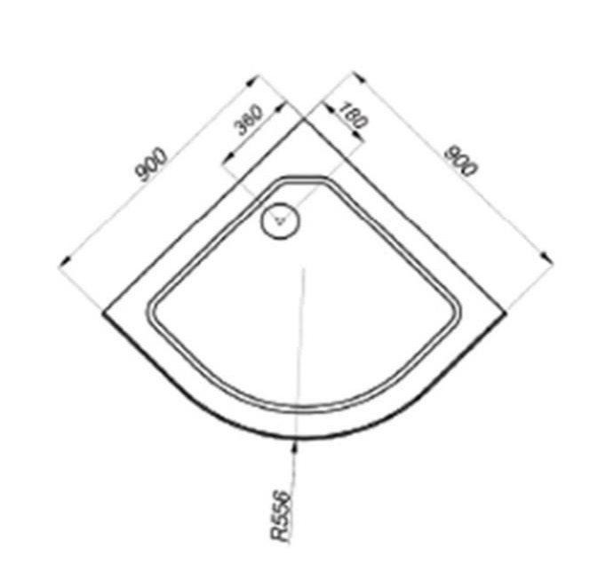 ТРИТОН ПД4 Поддон ДК средний полукруг 90х90 в комплекте (31см)
