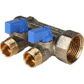 STOUT Коллектор с шаровыми кранами  3/4