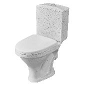 Унитаз-компакт Вест КРАП на белом (косой вып., ниж. подв., 1-реж. арм., сид.полипропилен), SANTERI