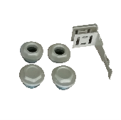 Комплект подключения Silver № 2 нижнее RAL 868 кофе+золото шелк