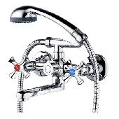 Смеситель для ванны с душем G-lauf QMT3-A722 (1/2; керам.кор.излив переключение на корпусе)