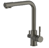 A5179AT-4 Смеситель для кухни ACCOONA с выходом д/пит.воды латунь Цвет: графит (10)