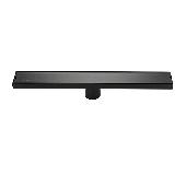 CАНАКС Трап 500х68 мм нерж. вертикальный, крышка литая, цвет-ЧЁРНЫЙ, с сухим затвором 30036