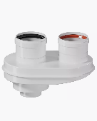 Адаптер одноблочный универс. 60/100-80/80 (фланец, хомут) TR.8001 (Protherm,Baltur)