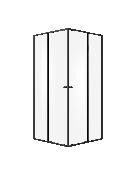 MARIO Душевое ограждение RIO1480B1 800*800*1900 (квадрат, прозрачное, стекло 4мм)