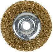 Щетка для УШМ 125мм посадка 22,2мм, плоская латунированная витая проволока MATRIX