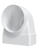 612СК10КП, Соединитель угловой 90°, плоского воздуховода с круглым пластик, 60х120/D100