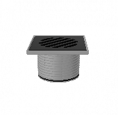 Надставной элемент с чугунной решеткой с сухим затвором для трапов серии 310, 510, 520