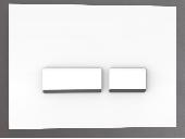 Клавиша смыва 246*165мм, стекло БЕЛАЯ ГЛЯНЦЕВАЯ CRYSTAL-R, Iberica Blanca