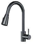 Смеситель для кухни с высоким выдвижным изливом, ЧЕРНЫЙ  F85B07522 X-Joy S АМ.РМ