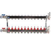 Коллектор из нержавеющей стали в сборе с расходомерами 12 вых. ROMMER RMS-1210-000012