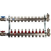 Коллектор из нержавеющей стали в сборе с расходомерами 10 вых. STOUT SMS 0907 000010