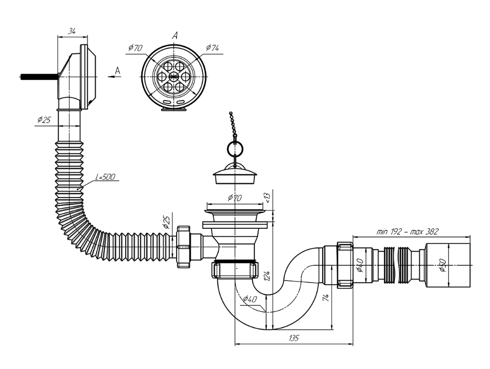 Обвязка на ванну 11/2