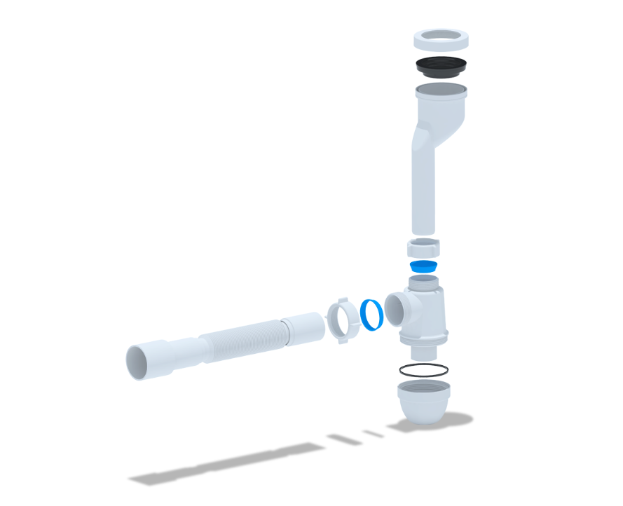 Сифон для писсуара Ани с вых на 40, гт. 40х40/50 (U0115) 442429