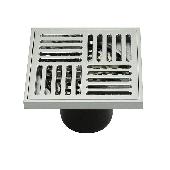 MAGNUS Трап латунный ХРОМ 100х100 выход 50мм крышка решетка с уникальной системой слива воды 00083