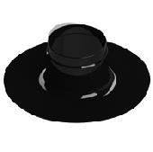 Элемент дымохода проход через горизонт. кровлю для DN60/100,DN80/100,DN80/125 STOUT(SCA-6010-000108)