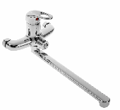 A7160 Смеситель для ванны ACCOONA с длинным изливом 350мм дивертор в корпусе цинк/хром (10)