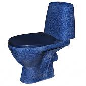 Унитаз-компакт Премьер синий кракелюр (гориз вып., нижн. подв., сид, 2-кн.арм.) Киров